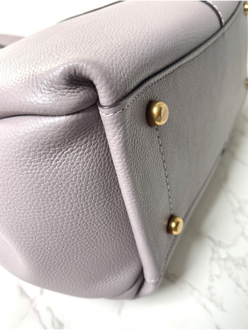 New Coach Lana Leather Shoulder Bag Ash Gray - Picture 9 of 16